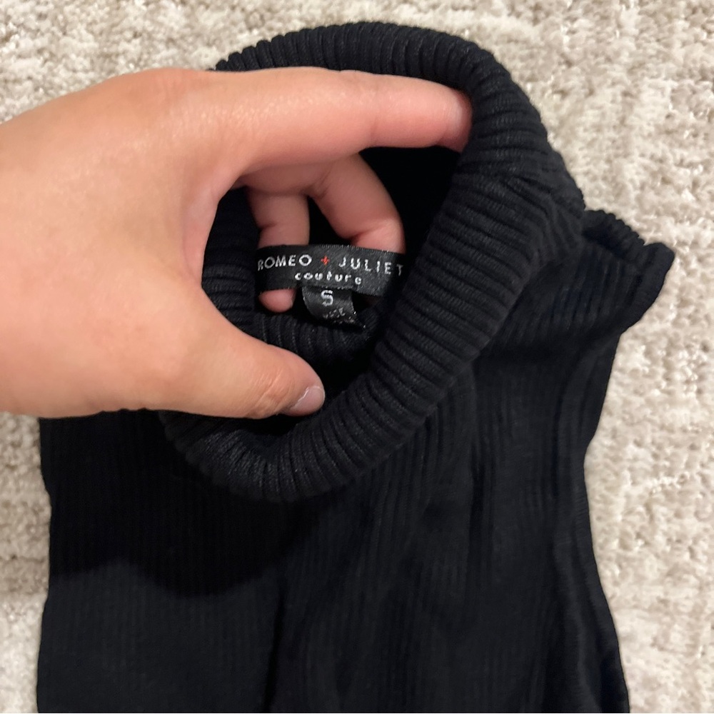 3 for $8 Black Sleeveless Midi turtleneck sweater dress - Picture 3 of 3